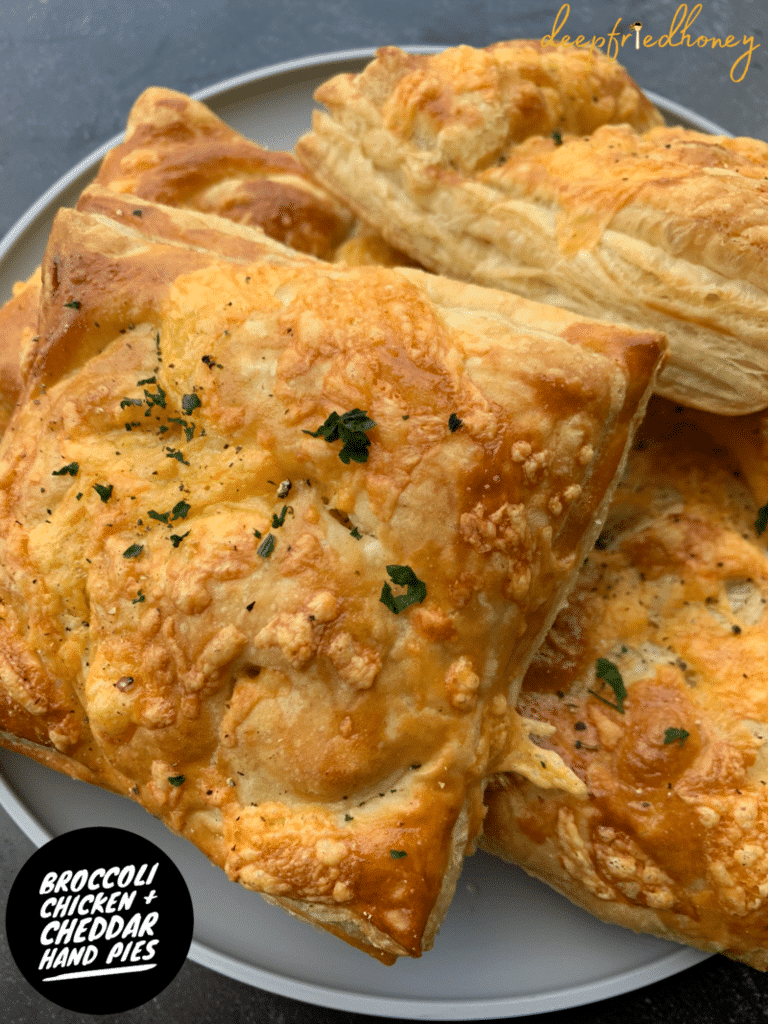Broccoli Chicken and Cheddar Hand Pies