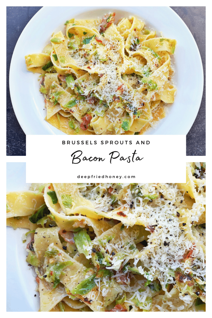 Brussels Sprouts and Bacon Pasta
