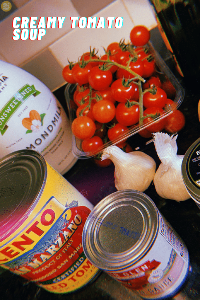 ingredients for Creamy Tomato Soup