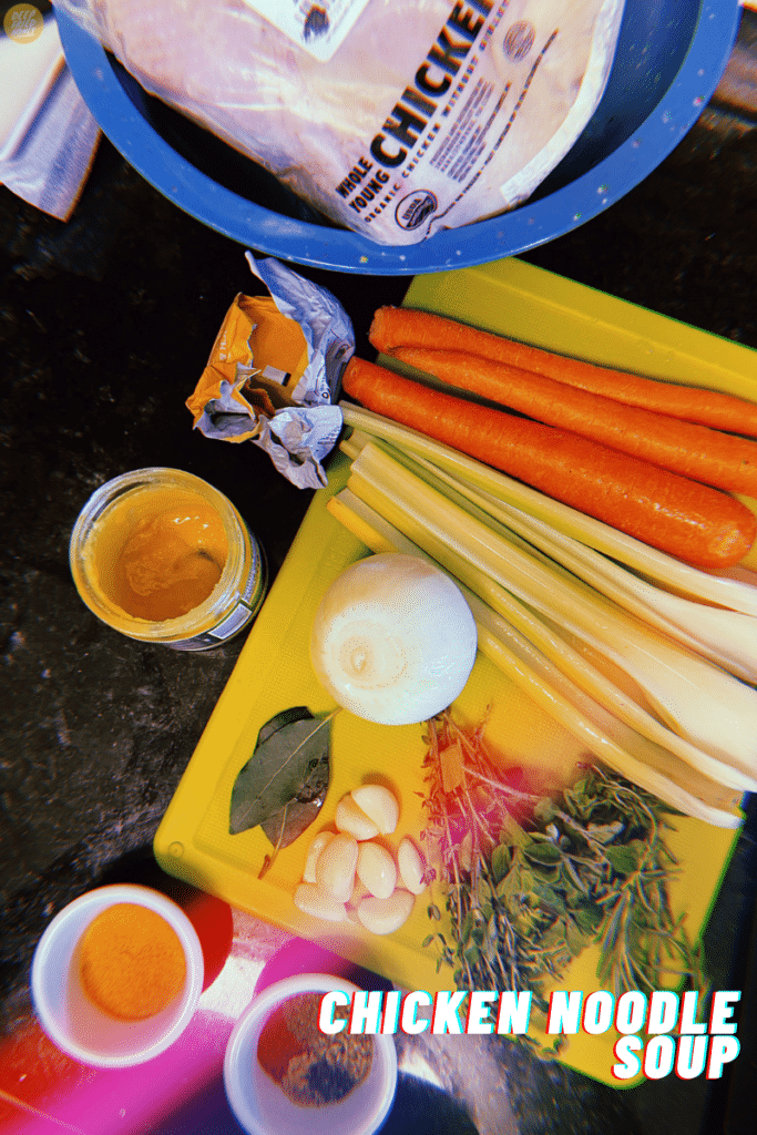 ingredients for Chicken Noodle Soup