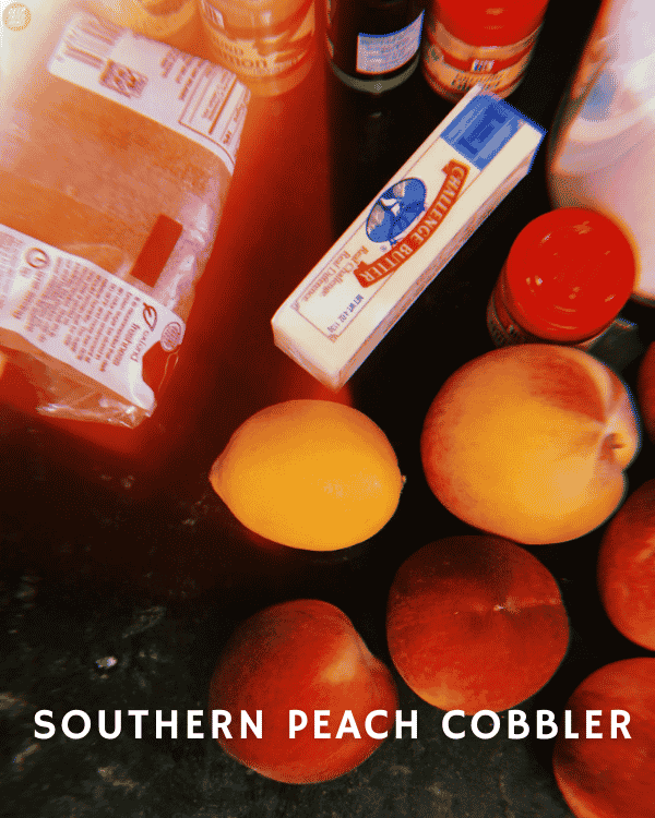 Classic Peach Cobbler ingredients 