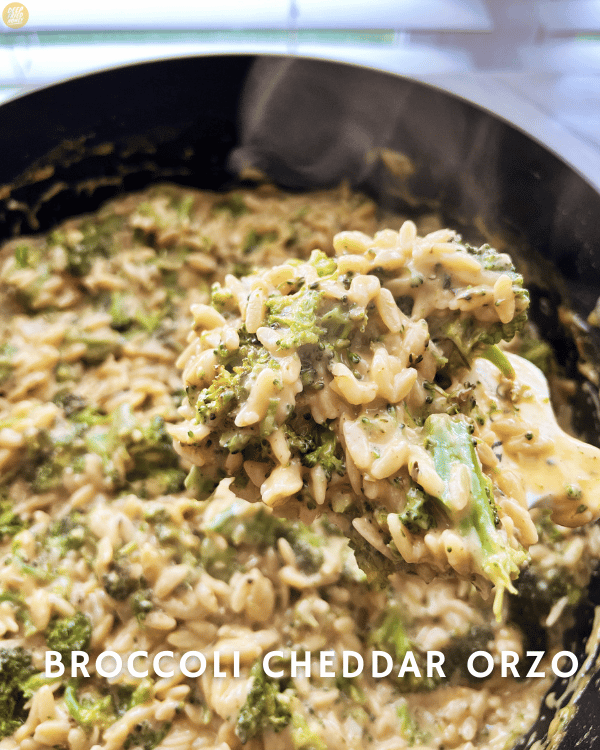 Broccoli Cheddar Orzo