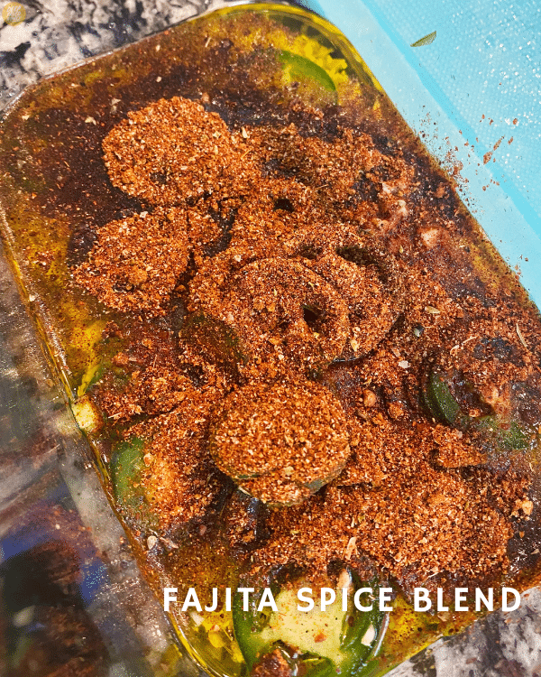 Fajita Spice Blend in a marinade 
