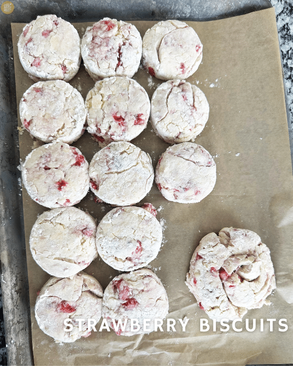 Strawberry Biscuits before baking 