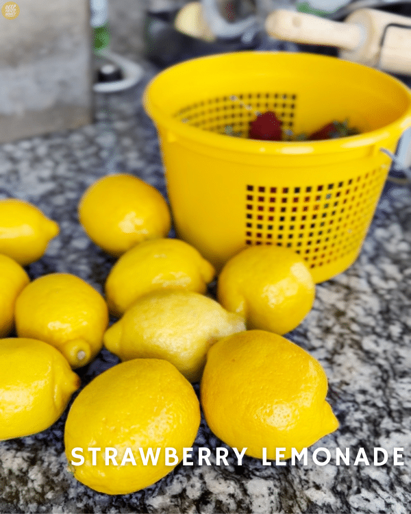 ingredients for Strawberry Lemonade