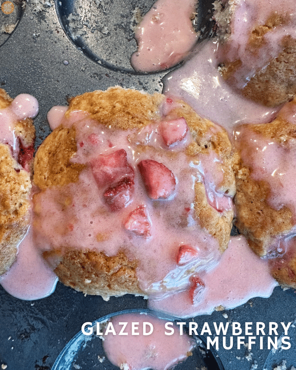 Glazed Strawberry Muffins 