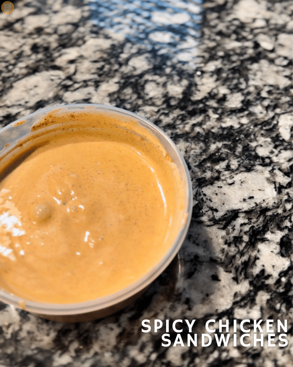 spicy sauce for assembling the sandwiches