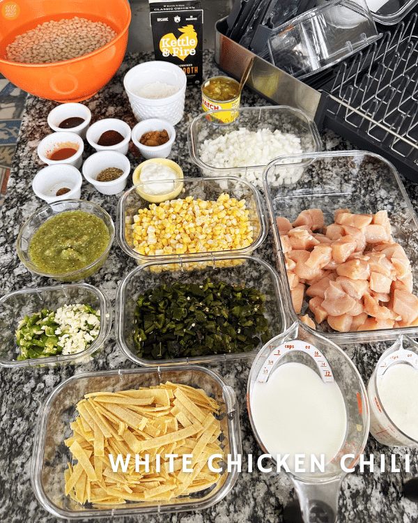 ingredients for White Chicken Chili