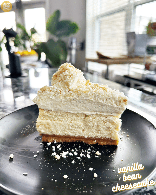slice of Vanilla Bean Cheesecake